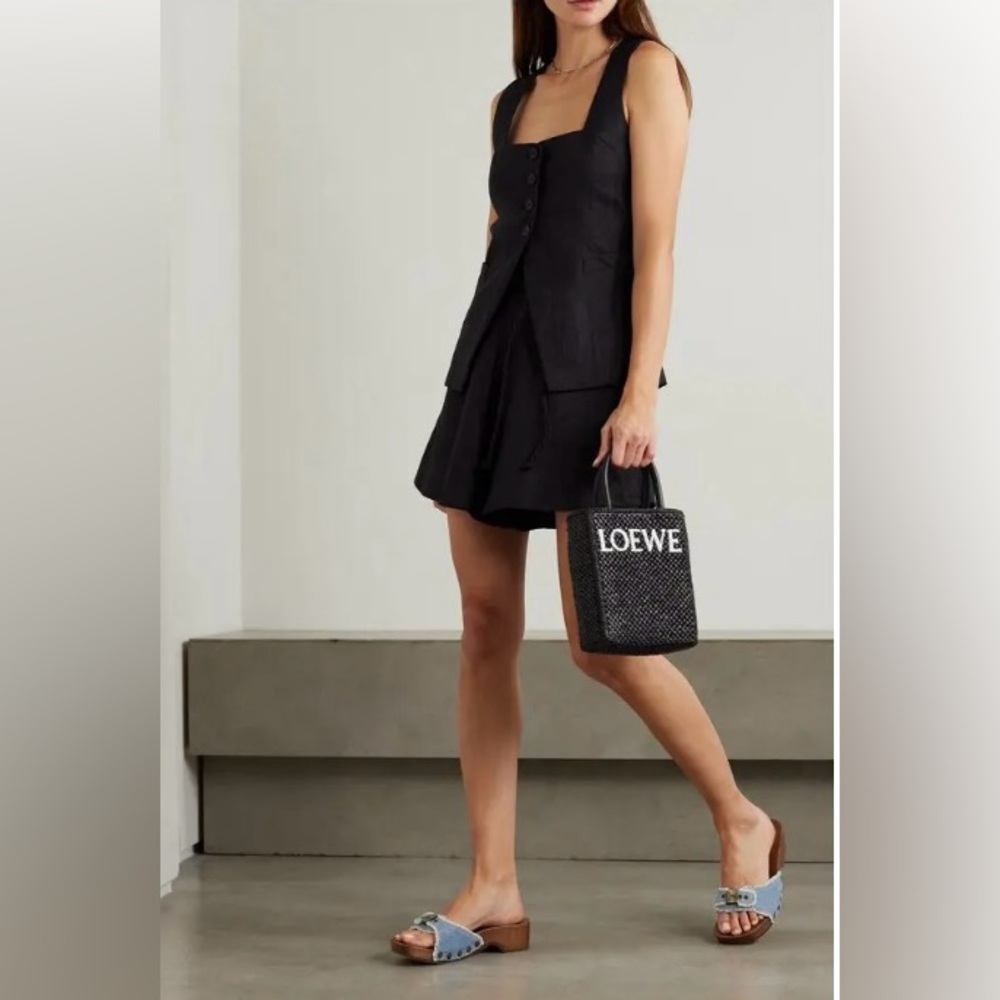 Faithfull the Brand Felia Black High Waist Shorts
